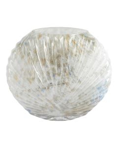 Vazo dekorative, Shell, qelq, shumëngjyrëshe, 23x7xH20 cm
