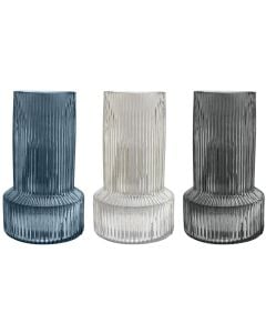 Decorative vase, glass, assorted, Ø18xH30 cm