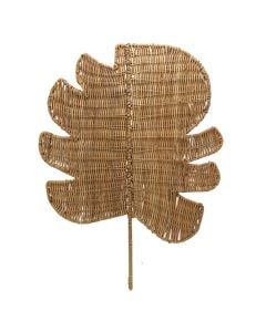 Objekt dekorativ, Leaf, Ratani, Natyrale, 55x40 cm