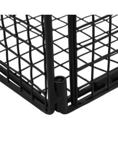 Kosh dekorativ, Metalike/Druri, E zezë/Kafe, 34x22xH27 cm