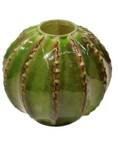 Vazo dekorative, Kaktus, qelq, jeshile, 10x10xH9 cm