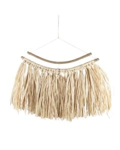 Dekorues muri, kashtë, natyrale, 30x2xH25 cm