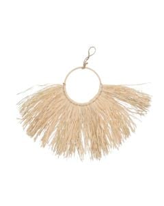 Wall decoration, straw, natural, 60x42 cm