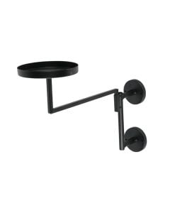 Candle holder, metal, black, 31x10.5xH25 cm