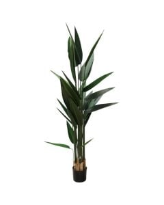 Artificial flower,  Strelitzia Reginae , in pot, plastic, green/ black, 180 cm
