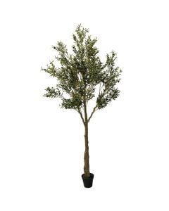 Artificial tree,  Olive, in pot, plastic, green/ black, 300 cm