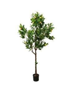 Artificial tree,  Lemon , in pot, plastic, green/ black, 180 cm