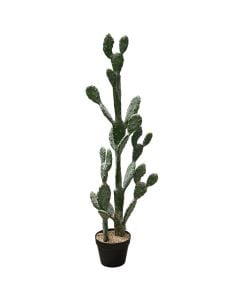 Artificial flower,  Cactus, in pot, plastic, green/ black, 110 cm