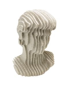 Statujë dekorative, rezin, gri, 20x18xH28 cm