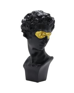 Decorative statue, resin, black, 13xH28 cm