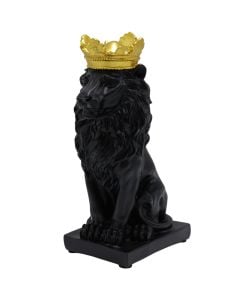 Objekt dekorativ, rezin, e zezë/ floriri, 6x3xH17 cm