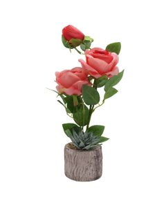 Artificial flower, Rose, plastic, white, Dia.10xH45 cm