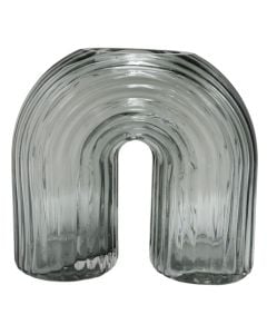 Decorative vase, glass, blue, 21x9xH20 cm