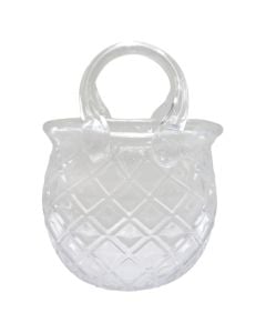 Decorative vase, glass, clear, 18x9.5xH24 cm