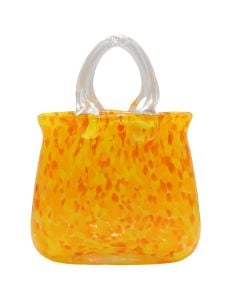 Decorative vase, glass, orange, 20x10xH26 cm