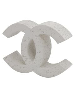 Decorative object, resine, white, 15×H10 cm