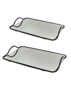 Decorative layer, metallic+glass, black, 25x15 cm/27x18 cm