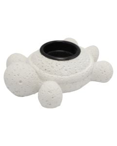 Mbajtëse qiriri, rezinë, e bardhë, 23xH10 cm