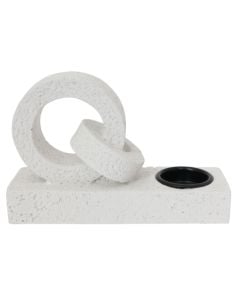 Mbajtëse qiriri, rezinë, e bardhë, 17×H11 cm