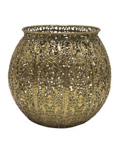 Vazo dekorative, metalike, floriri, 14xH18 cm