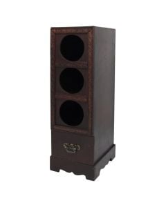 Sunduk dekorues, druri, kafe e errët, 15x19xH48cm