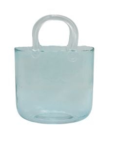 Decorative vase, glass, clear, 19x9xH28 cm