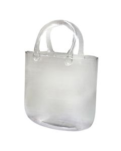 Decorative vase, glass, clear, 19x9xH28 cm