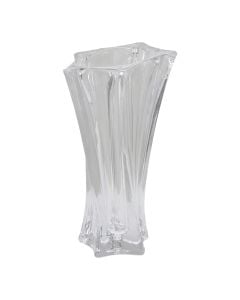 Decorative vase, glass, clear, 24xH14 cm