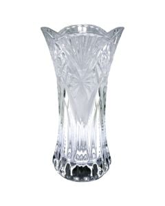 Decorative vase, glass, clear, 13xH24.5 cm