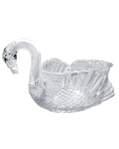 Decorative vase, glass, clear, 27x12.5xH14 cm