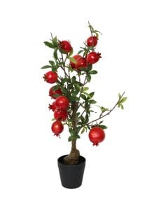 Artificial tree, Pomegrate, plastic, green/red, 60 cm