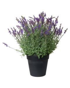 Artificial flower, Lavender, plastic, green/black/purple, 78 cm