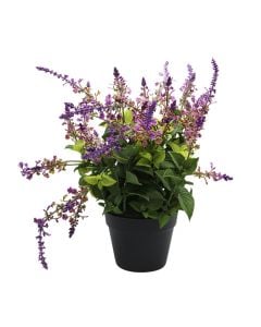 Artificial flower, Lavender, plastic, green/black/purple, 60 cm