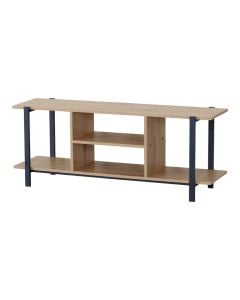TV stand, melamine, steel structure, Wild oak, 120x35x H46 cm
