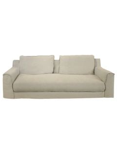 Sofa, textile upholstery, wooden structure, grey, 238x104xH69 cm