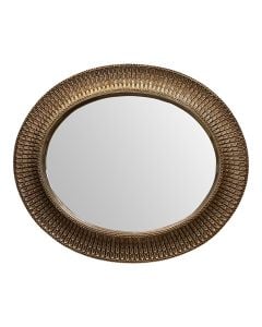 Decorative mirror, metal/glass, gold color, 80x95 cm
