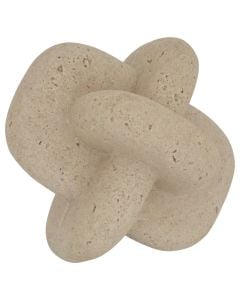Decorative object, polyresine, beige, 14x14xH44 cm