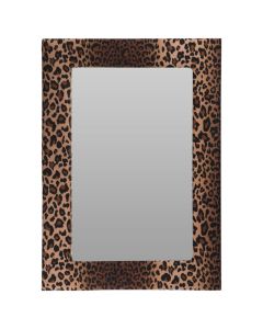 Pasqyrë dekorative, kornizë druri, e zezë/kafe, 50x70 cm