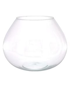 Decorative vase, glass, clear, 26xH20 cm