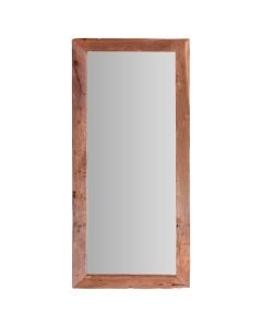 Pasqyrë, kornizë druri teak, kafe, 70x100 cm