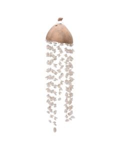 Decorative hanger, with shells, natural/white, 13x55 cm