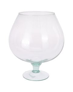 Decorative vase, glass, clear, 22.5xH26 cm