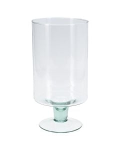 Decorative vase, glass, clear, 18xH35 cm