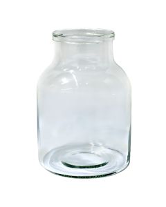 Vazo dekoruese, qelq, transparente, 19xH20 cm