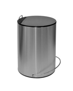 Toilet bin, 5 lt, ALL 4 BATH, stainless steel, silver/black, Ø20.5 xH31.5 cm
