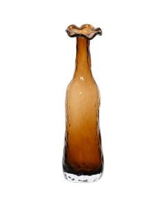 Decorative vase, glass, brown, Dia.9.5xH33 cm