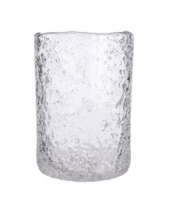 Vazo dekorative, qelq, transparente, Dia.14xH19 cm