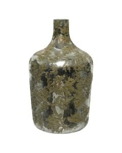 Decorative vase, glass, gold, Ø16xH29 cm