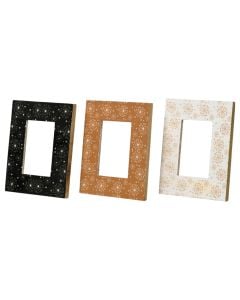 Kornizë fotosh, druri, shumëngjyrëshe, 19x1.5xH27 cm