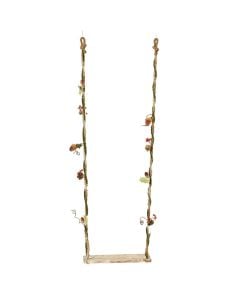 Karrige lëkundëse, druri, natyrale, 45x15xH140 cm